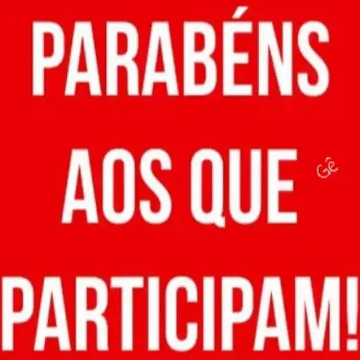 Figurinha: Parabéns aos que participam!
