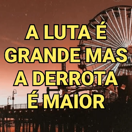 Figurinha: A luta é grande, a derrota é maior
