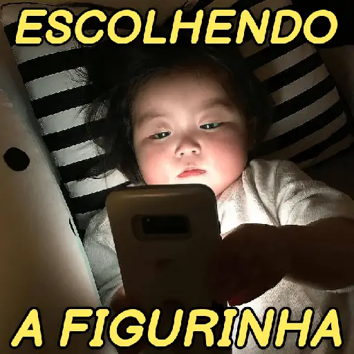 Figurinha: Escolhendo a figurinha