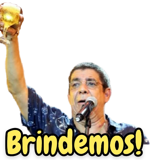 Figurinha: Chitãozinho e Xororó brindando