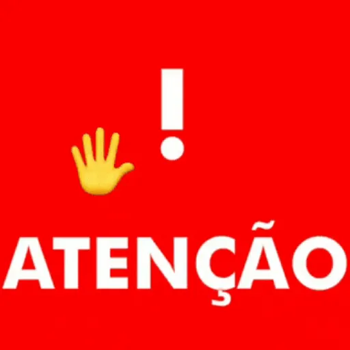 Figurinha: Atenção! Pare!
