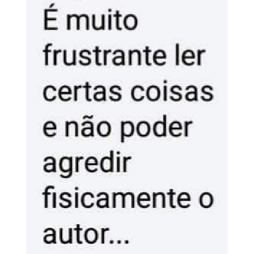 Figurinha: Frustração com autor