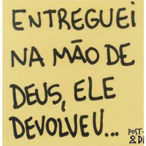 Figurinha: Entreguei na mão de Deus
