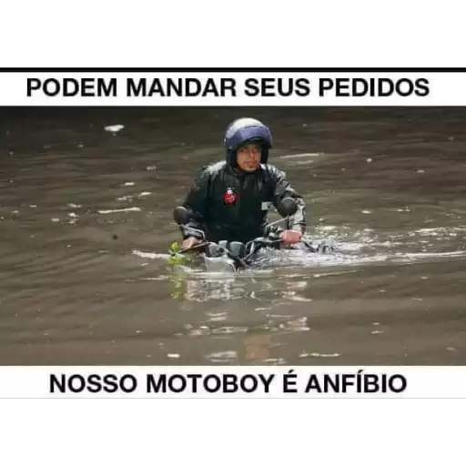 Figurinha: Motoboy Anfíbio