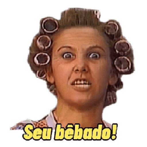 Figurinha: Dona Florinda bêbada
