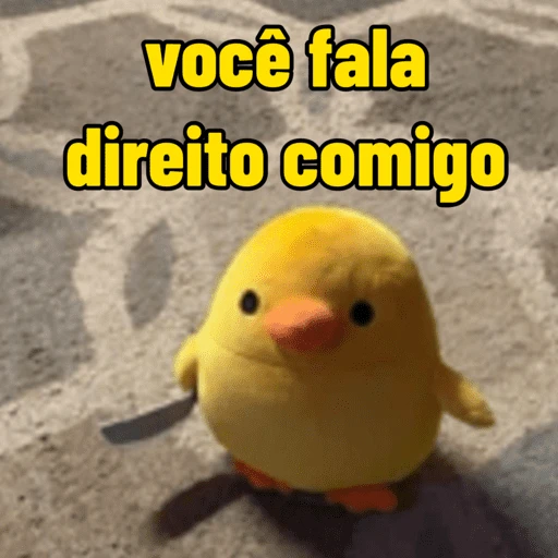 Figurinha: Pintinho com Faca Ameaçador
