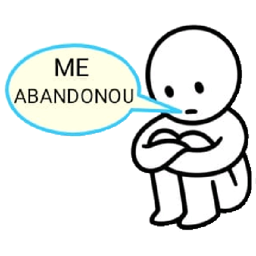 Figurinha: Me abandonou