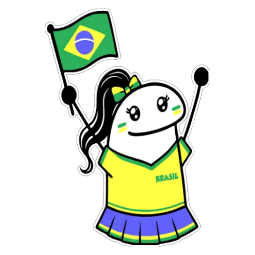 Sticker: Flork cheering for Brazil