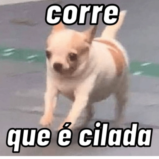 Figurinha: Corre que é cilada