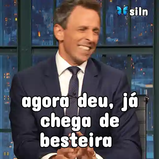 Figurinha: Chega de besteira