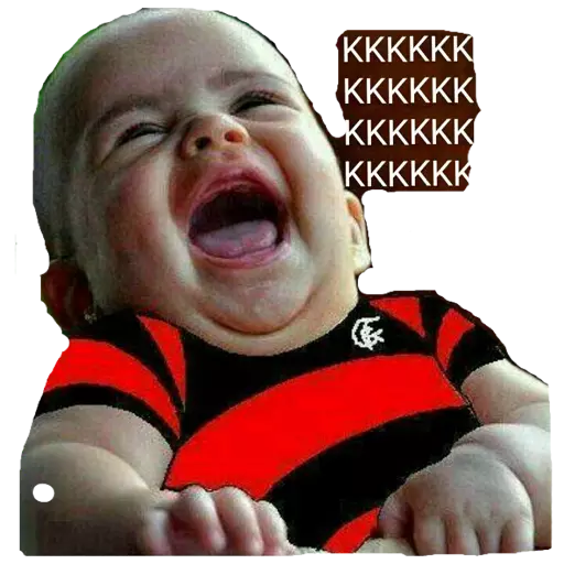 Figurinha: Bebê Rindo "KKKK"