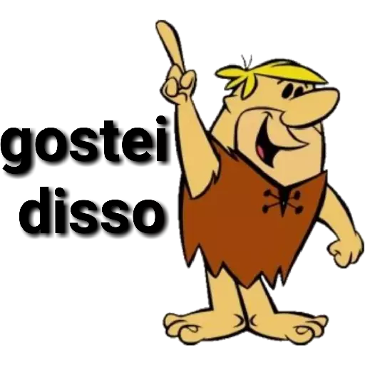 Figurinha: Barney Rubble com dedo para cima