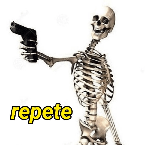 Figurinha: Esqueleto com arma 'repete'