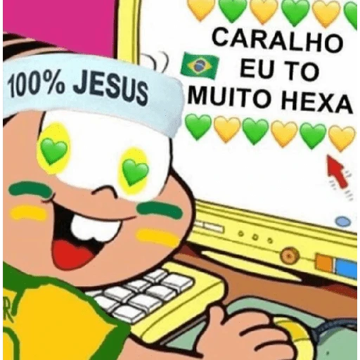 Sticker: Cebolinha rooting for the sixth