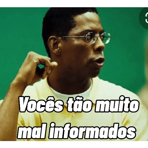 Figurinha: Vocês tão muito mal informados