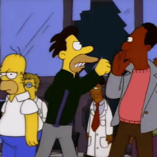Figurinha: Lenny discute com Carl