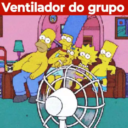 Figurinha: Família Simpsons no ventilador
