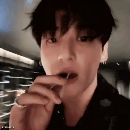 Figurinha: Jungkook chupando pirulito