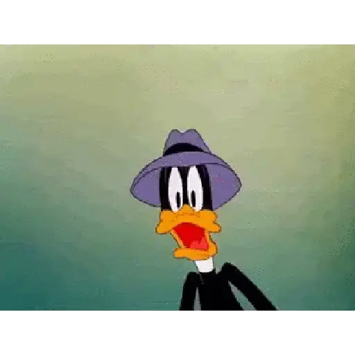 Sticker: Shocked Daffy Duck