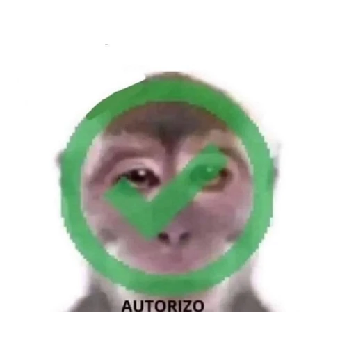 Figurinha: Macaco autorizando