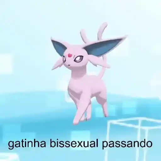 Figurinha: Gatinha bissexual passando