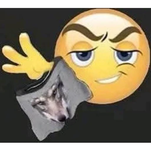 Figurinha: Emoji e lobo