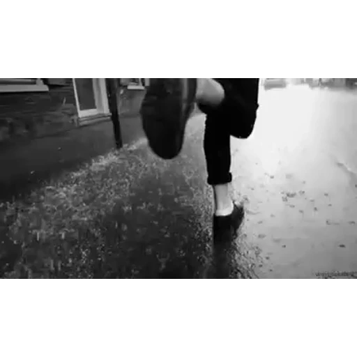 Sticker: Running in the rain