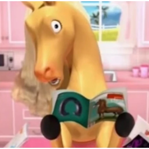 Sticker: Horse reading a magazine