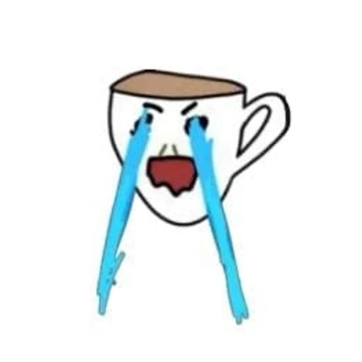 Sticker: Taza llorando