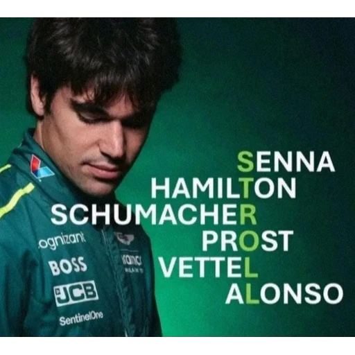 Figurinha: Lance Stroll e lendas da F1