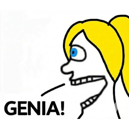 Figurinha: Personagem falando GENIA!