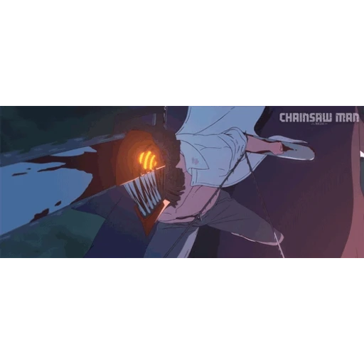 Sticker: Chainsaw Man in action