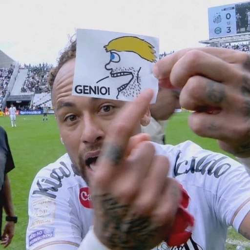 Sticker: Neymar y el meme Genio