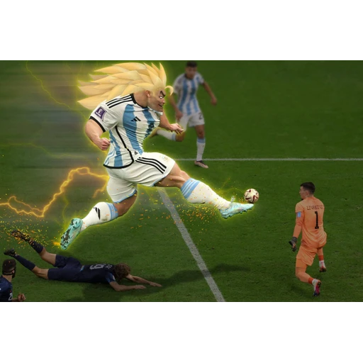 Figurinha: Messi Super Saiyajin