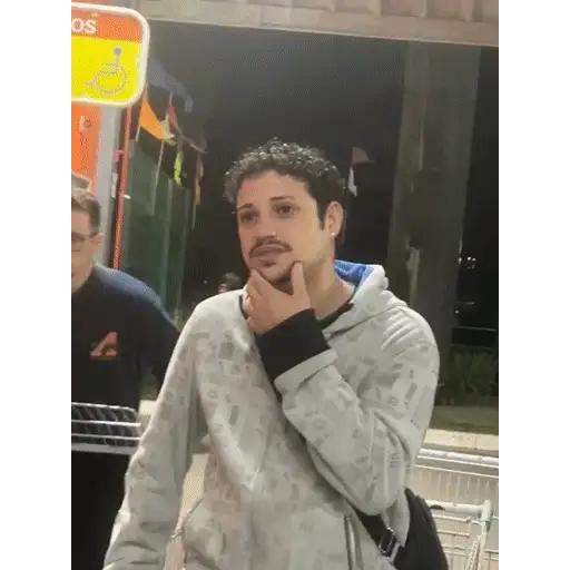 Figurinha: Rapaz pensativo