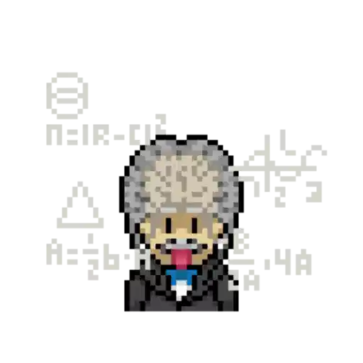 Sticker: Einstein Pixel Art