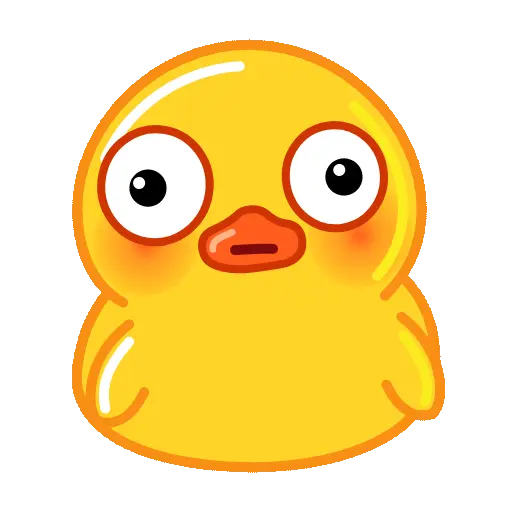 Sticker: Surprised Duck and Helicopter