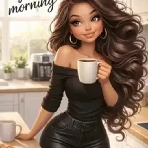 Figurinha: Bom dia com café