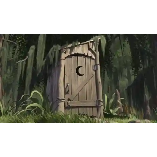Sticker: Shrek leaving the outhouse