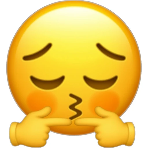 Sticker: Emoji tímido