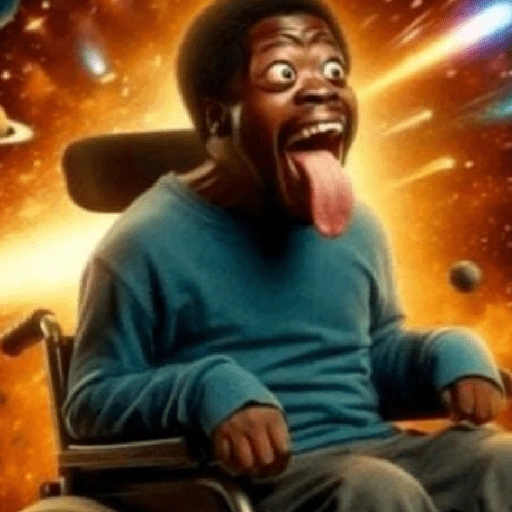 Sticker: Gary Coleman en el espacio