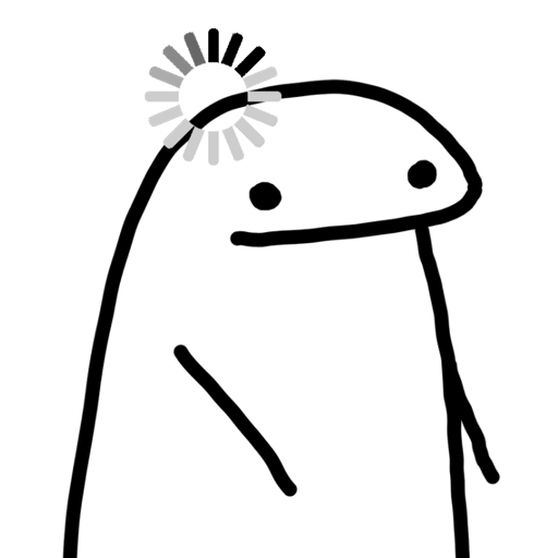 Figurinha: Flork bomba pensando