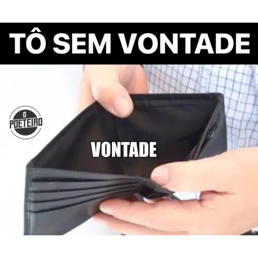 Figurinha: Tô sem vontade