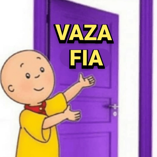 Figurinha: Caillou mandando vazar