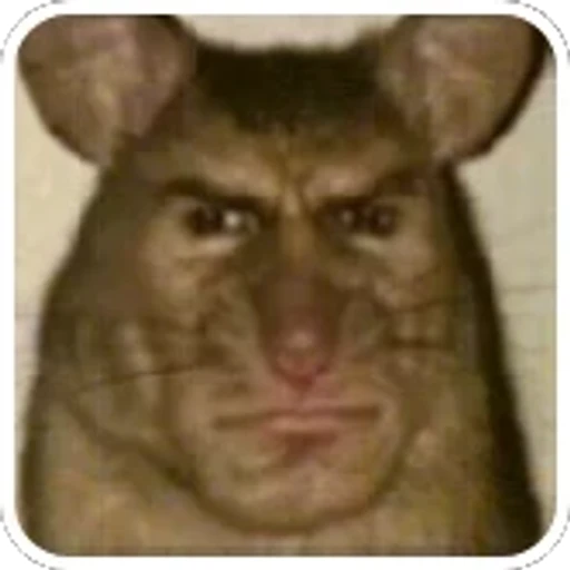 Figurinha: Rato com rosto humano