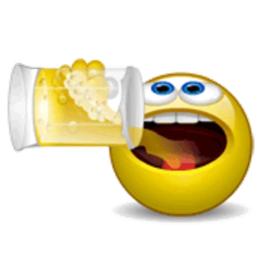 Figurinha: Emoji bebendo cerveja