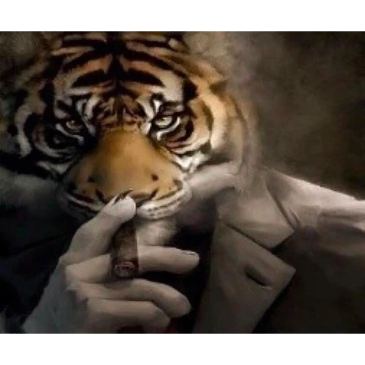 Sticker: Tigre en traje