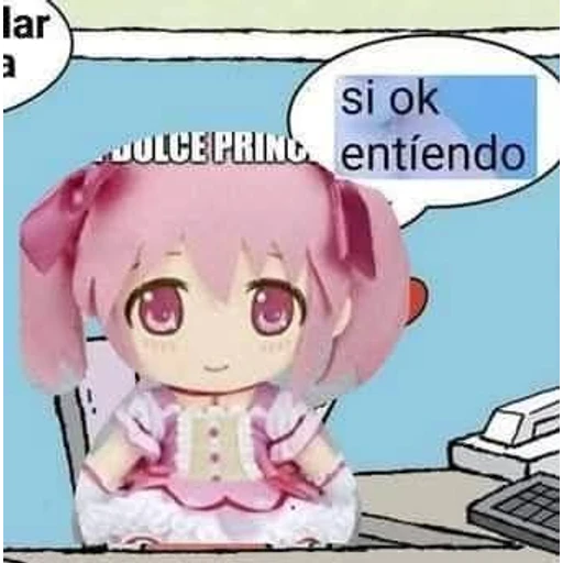 Figurinha: Madoka Kaname entendendo