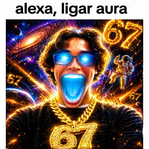 Figurinha: Alexa, ligar aura