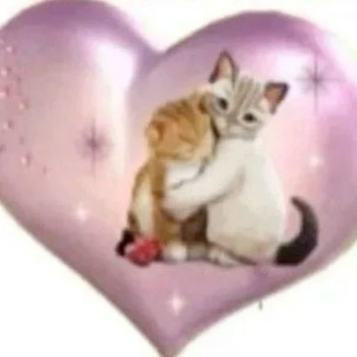 Figurinha: Gatinhos se abraçando
